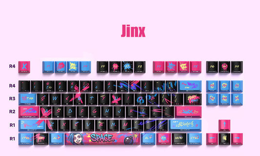 Jinx: Arcane Graffiti Edition Keycaps