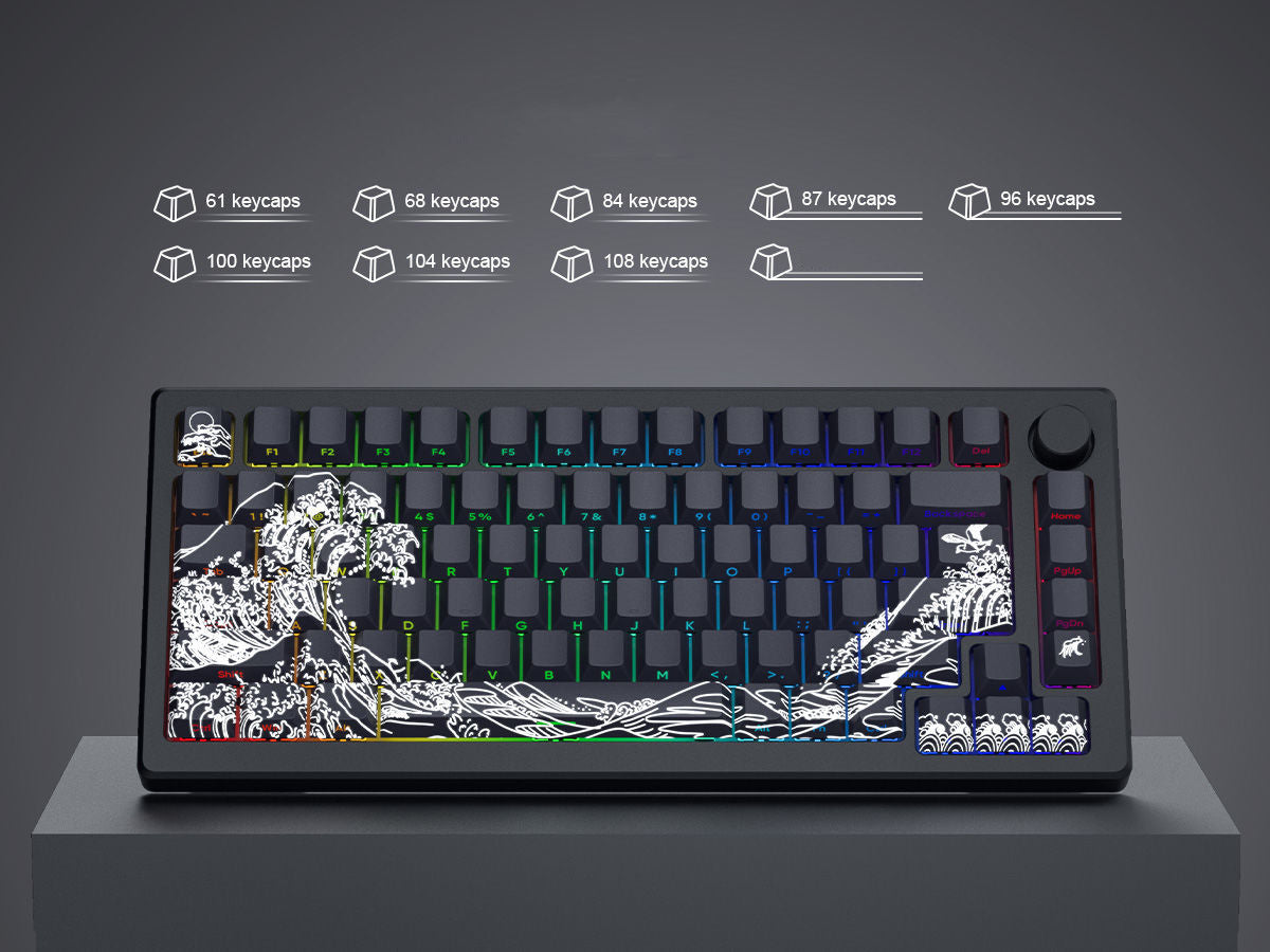 Wave Of Kanagawa Keycap Set - Black