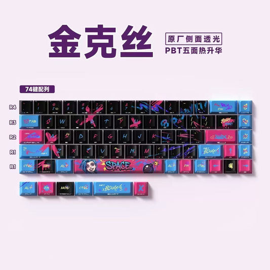 Jinx: Arcane Graffiti Edition Keycaps