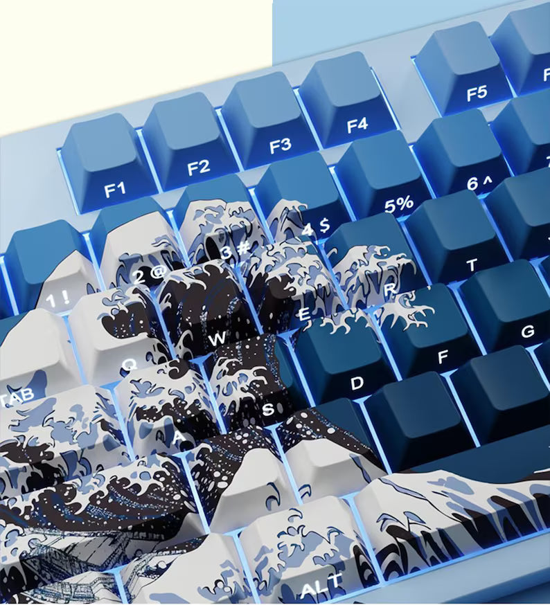 Wave Of Kanagawa Keycap Set - Blue