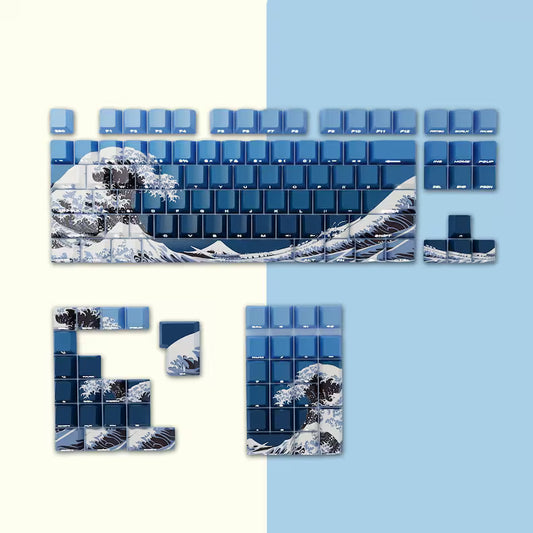 Wave Of Kanagawa Keycap Set - Blue