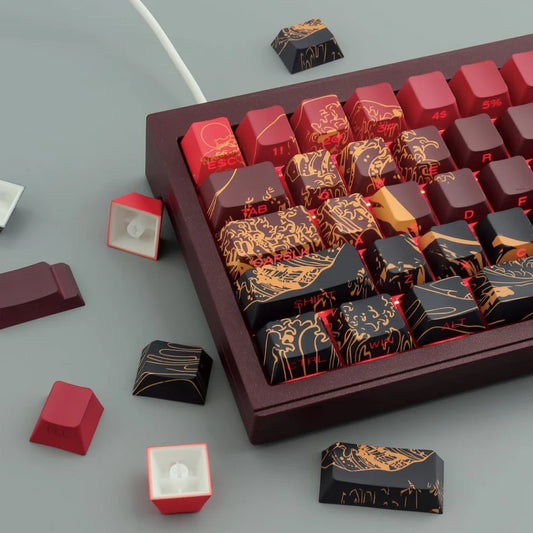 Wave Of Kanagawa Keycap Set - Red
