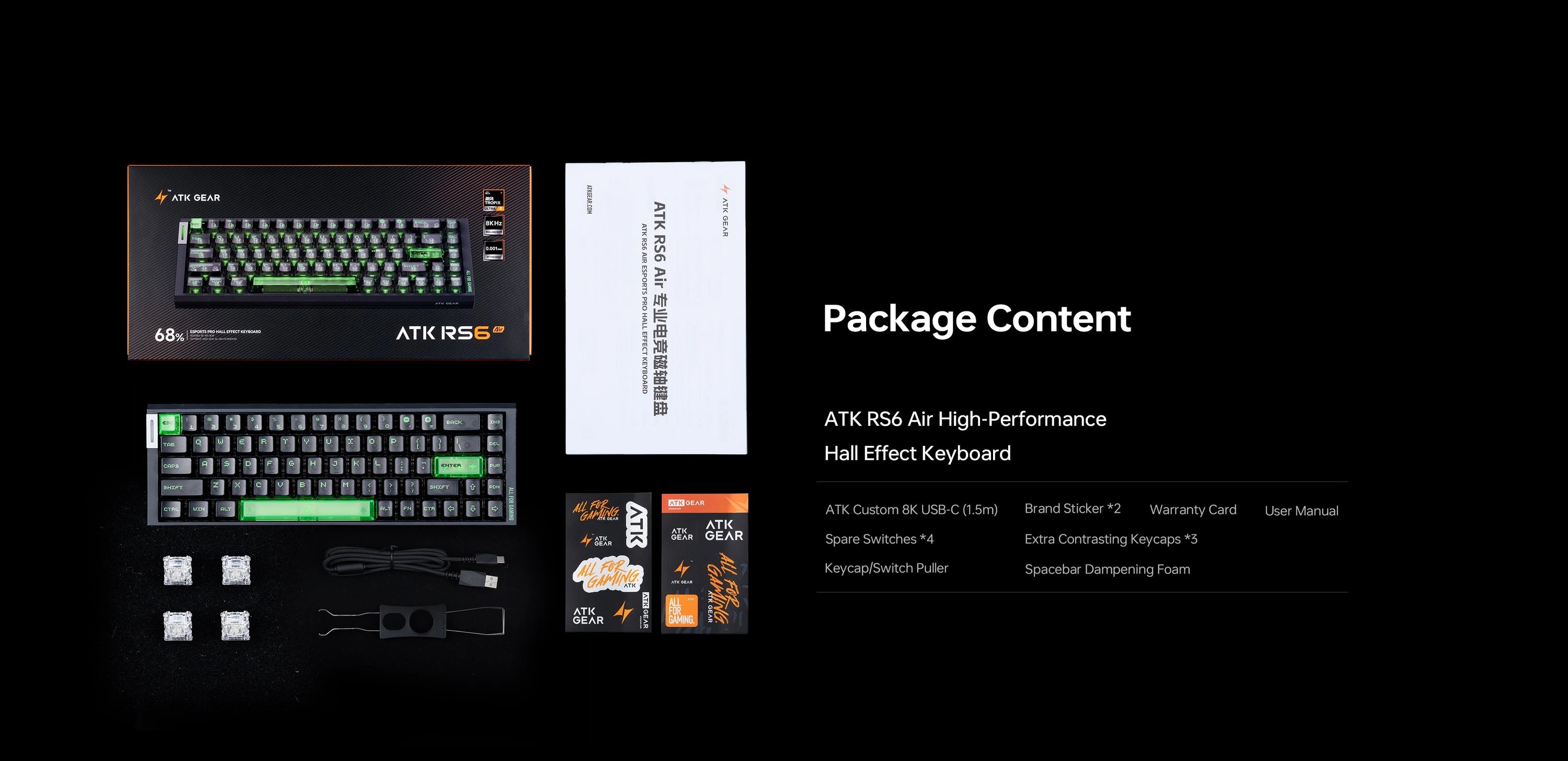 RS6 Air 65% Esports Hall Effect Keyboard ATK