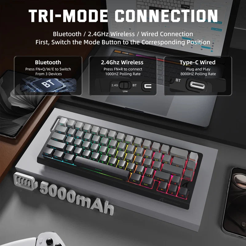 ATTACK SHARK X68 PRO HE Wireless Rapid Trigger Keyboard