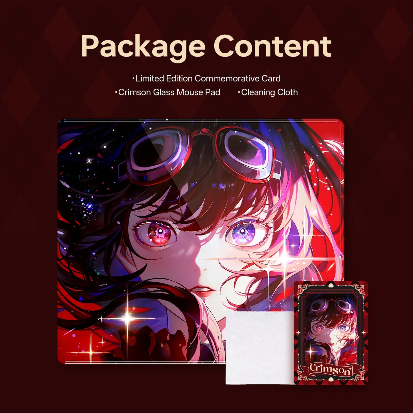 ATK Tempered Glass Mouse Pad - Crimson Limited Edition