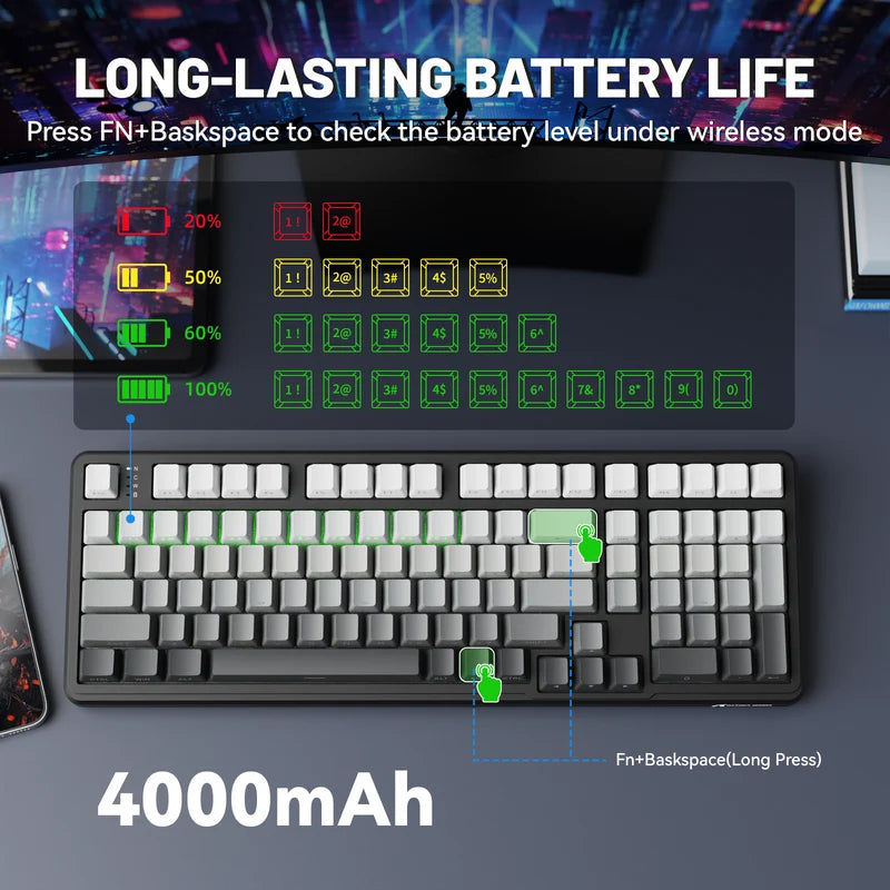 ATTACK SHARK X98 Full-size Wireless Mechanical Keyboard