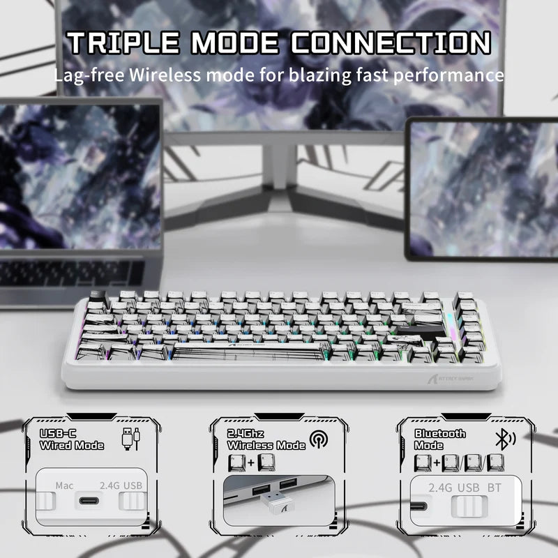 ATTACK SHARK X82 PRO HE Wireless Rapid Trigger Gaming Keyboard
