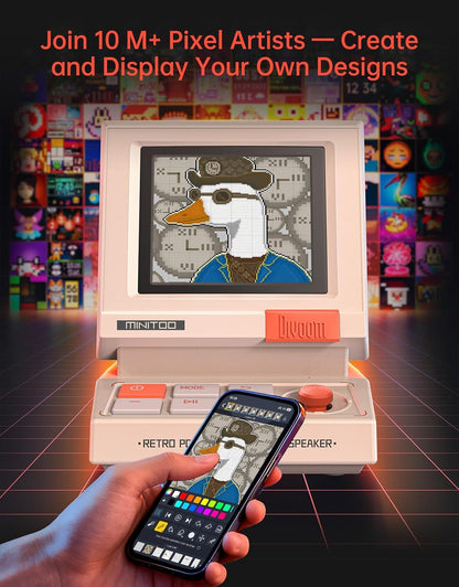 Divoom MiniToo Retro Pixel Bluetooth Speaker