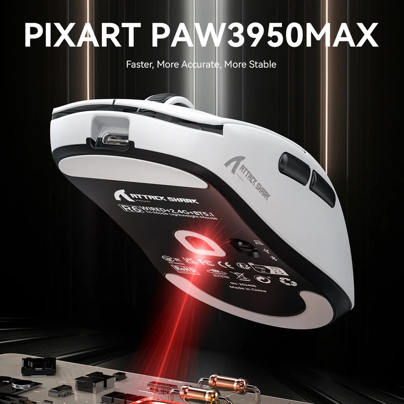 ATTACK SHARK R6 Ultralight 39g Wireless 8K
