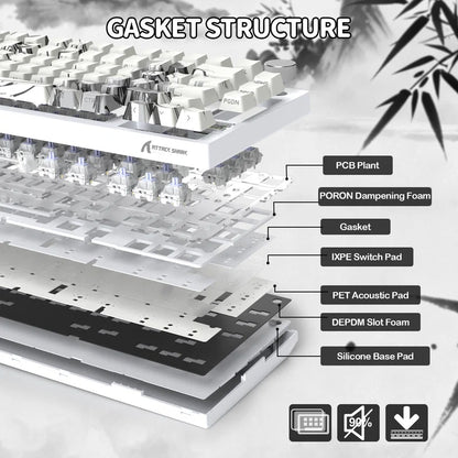 ATTACK SHARK X820 ULTRA Tri-mode Gasket Mechanical Keyboard