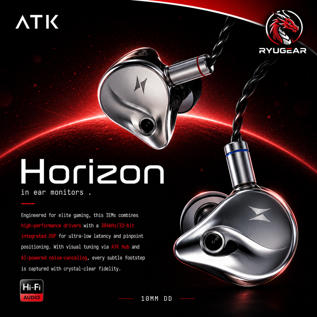 ATK Horizon DSP Gaming In-ear Earphones