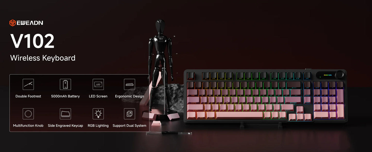 EWEADN V102 Membrane Wireless Keyboard