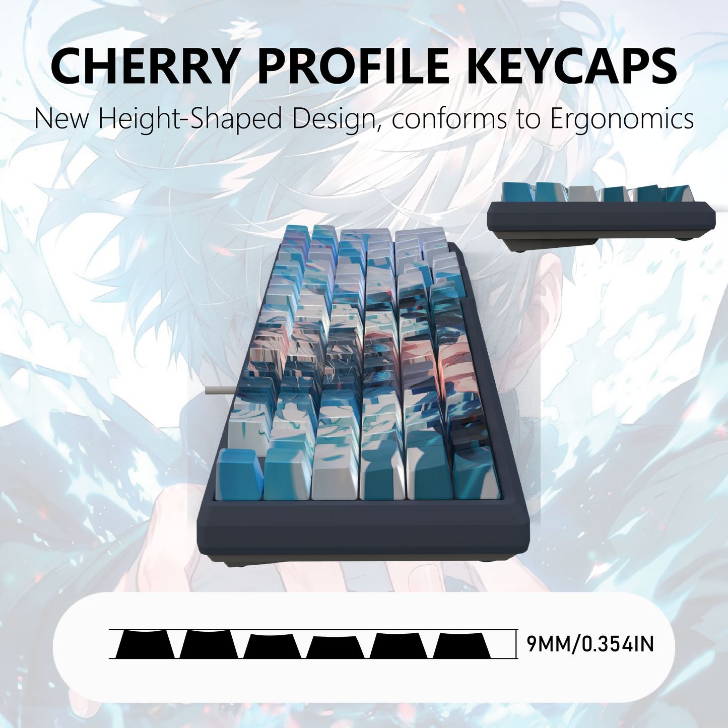 Gojo Satoru PBT Double Shot Keycaps