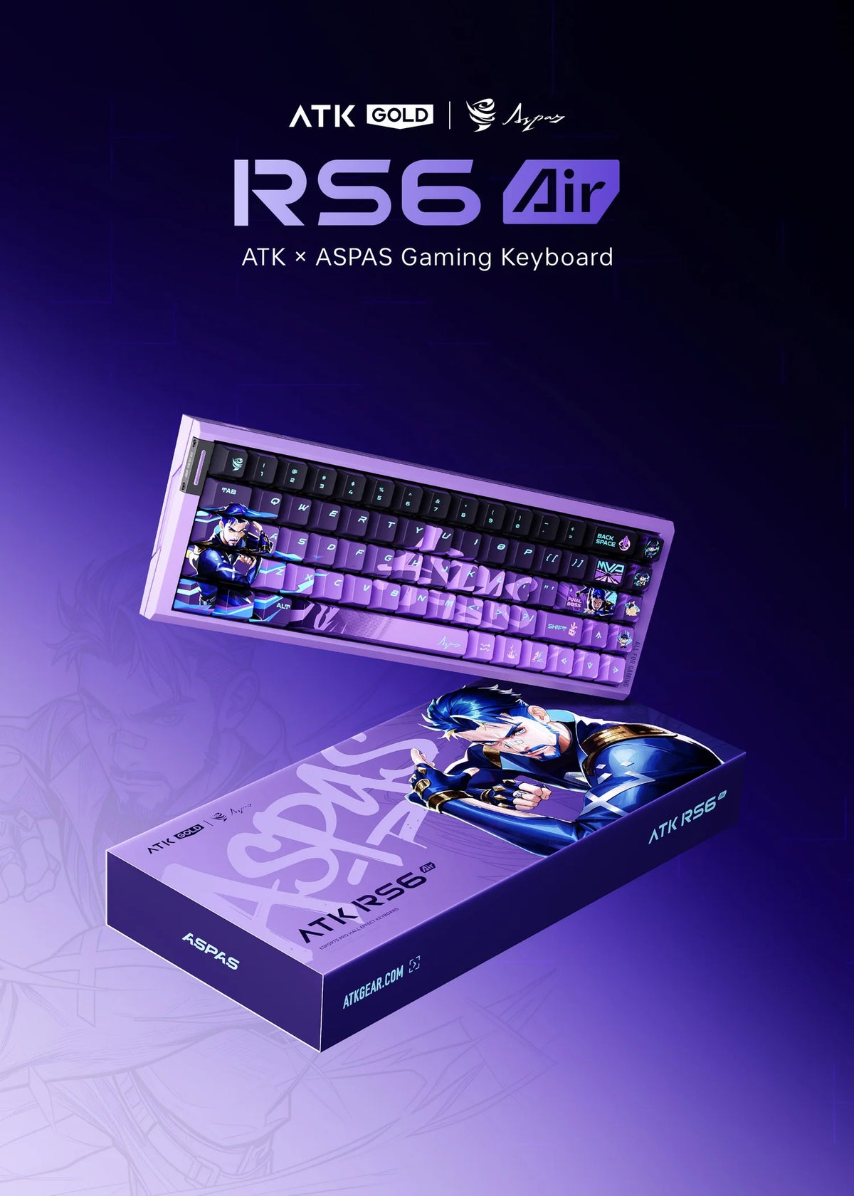ATK RS6 Air Limited edition ASPAS Esports Hall Effect Keyboard