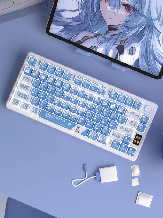 Eva Ayanami Rei Theme Keycaps