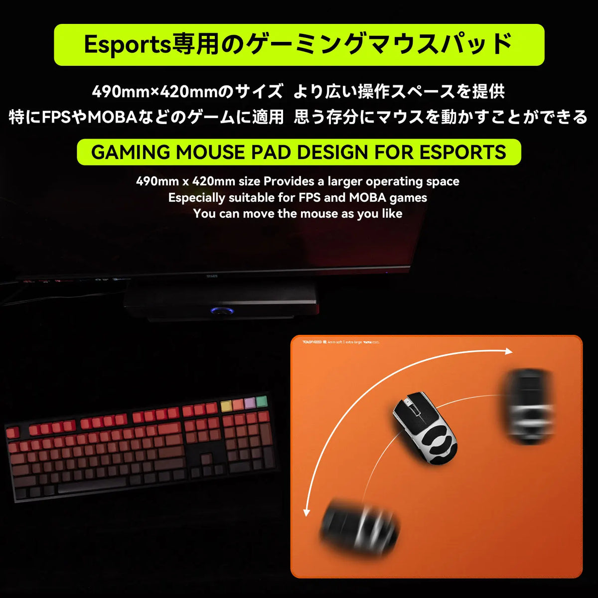 TALON GAMES Sen Series Esports Gaming Mouse Pad