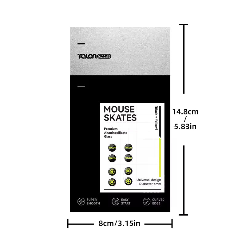 TALONGAMES Glass Mouse Skates – Universal 6mm Dots