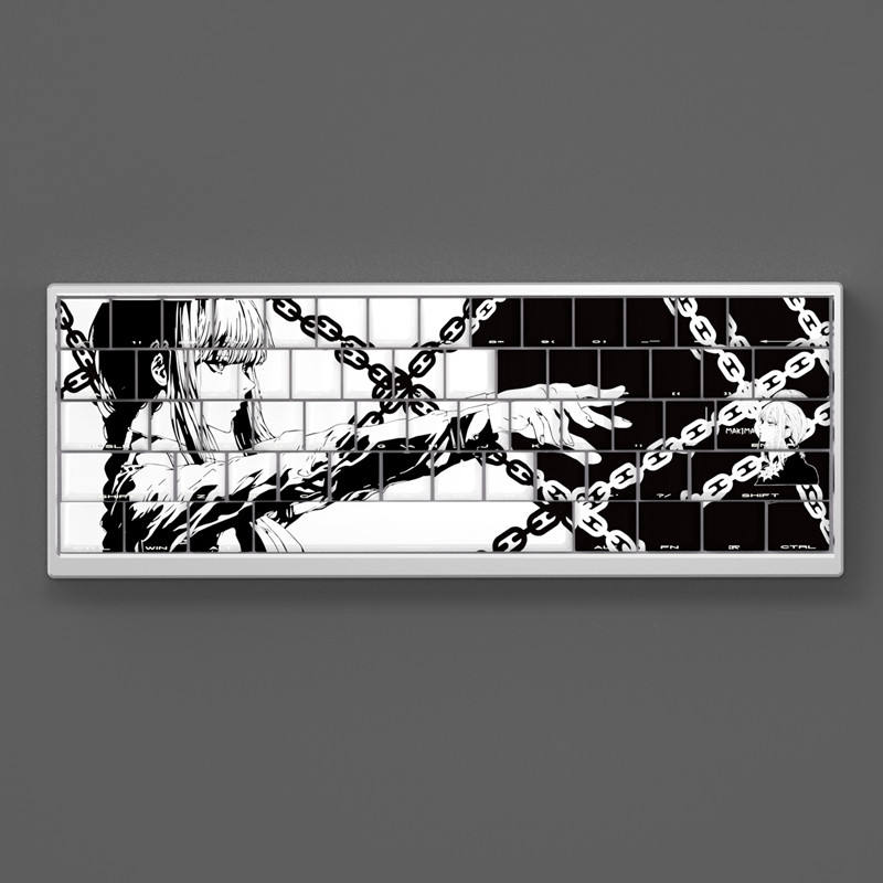 Sakura Raven Theme PBT keycaps