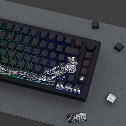 Wave Of Kanagawa Keycap Set - Black
