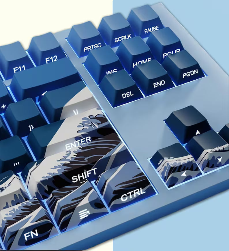 Wave Of Kanagawa Keycap Set - Blue