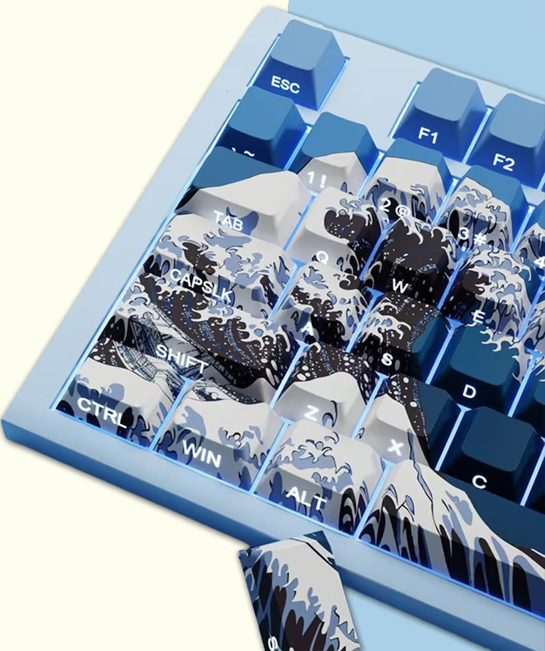 Wave Of Kanagawa Keycap Set - Blue