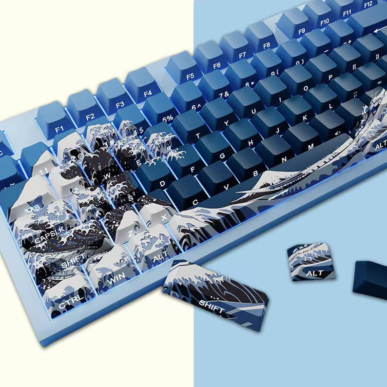 Wave Of Kanagawa Keycap Set - Blue
