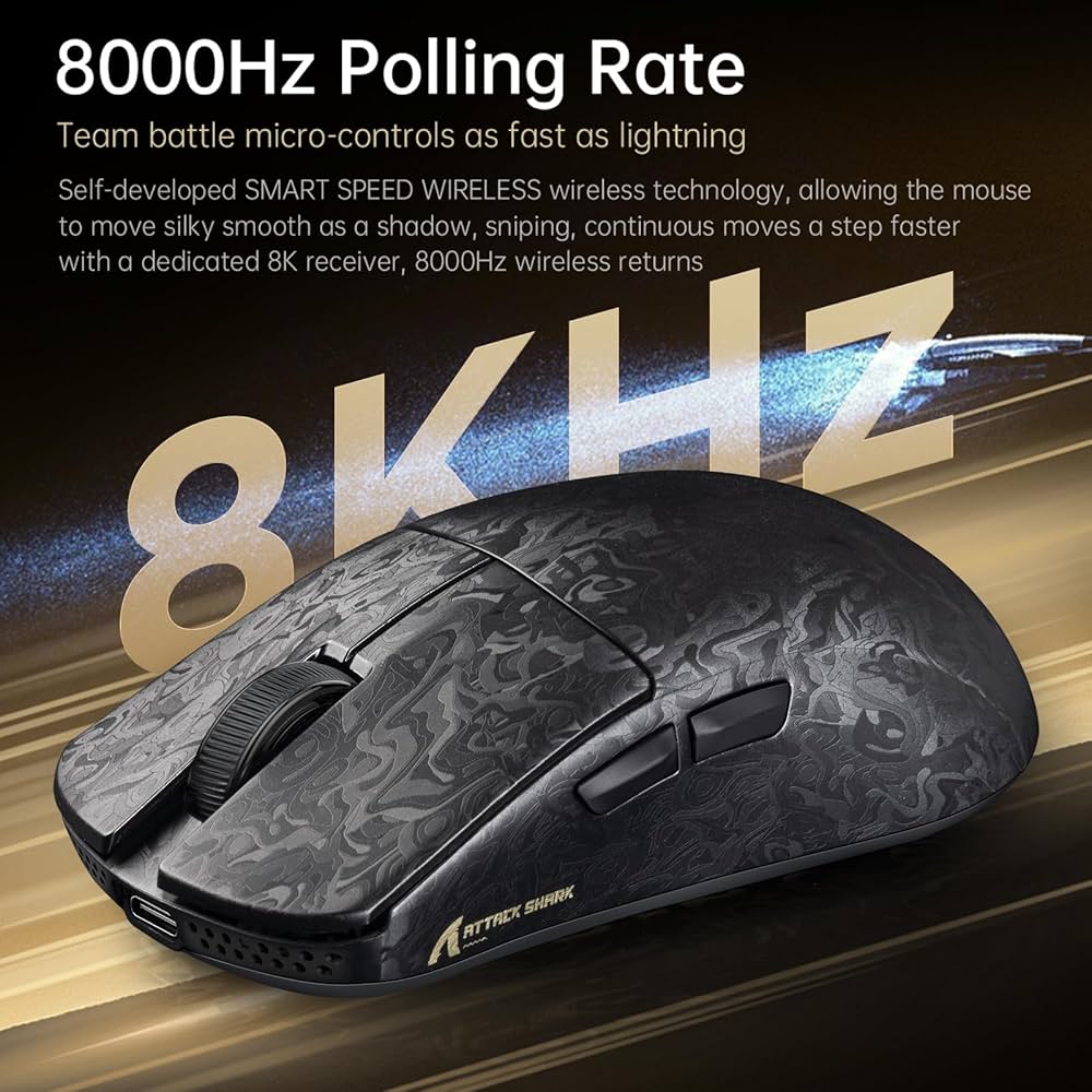 Attack Shark R11 Ultra (PAW3950) - 8000Hz Wireless