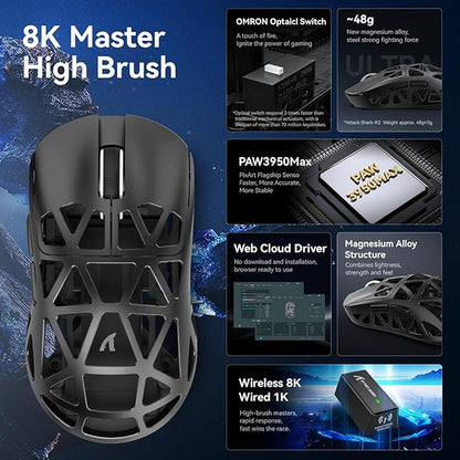 Attack Shark R2 Magnesium Alloy (45g) - 8000Hz Wireless