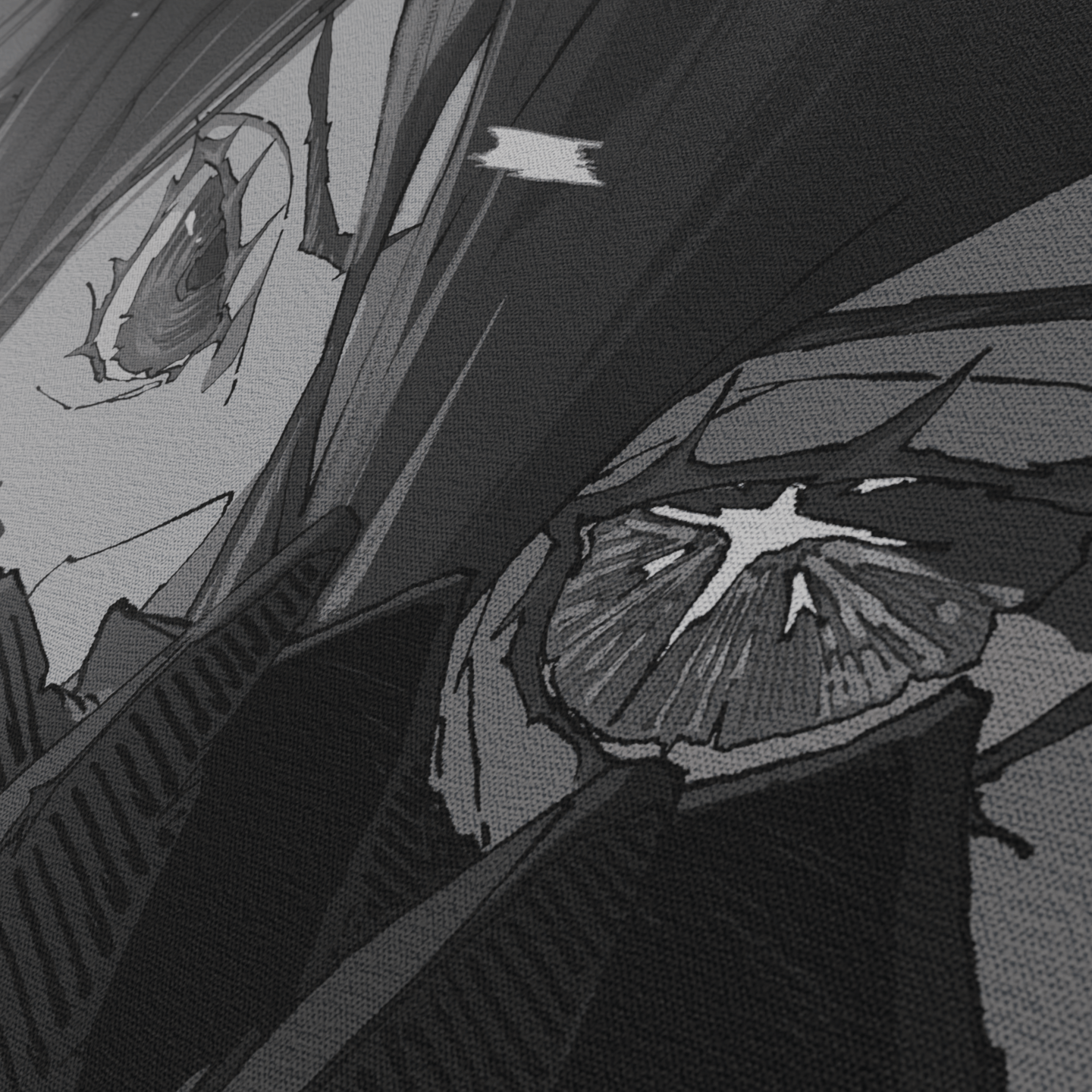 Yuki Aim - Monokuro Cloth Mousepad (Poron Base)