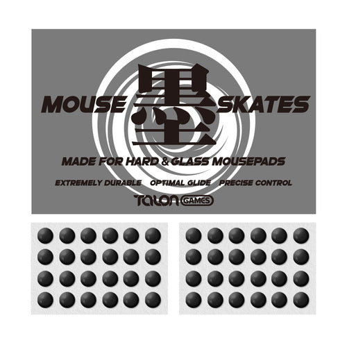 TALONGAMES Sumi Series Black Mouse Dot Skates for Glass Mousepads