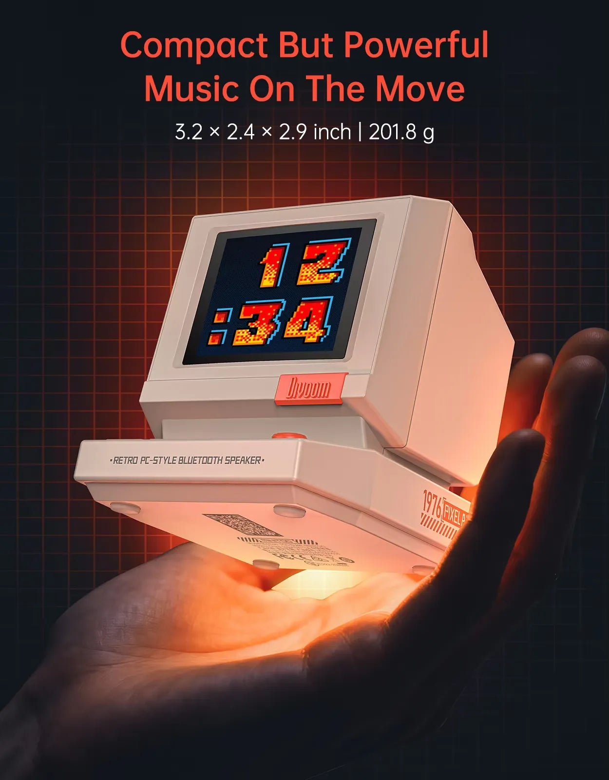Divoom MiniToo Retro Pixel Bluetooth Speaker
