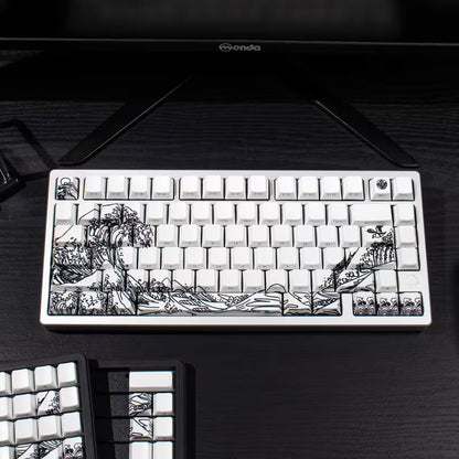 Wave Of Kanagawa Keycap Set - White