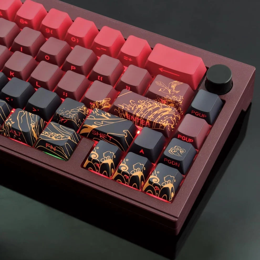 Wave Of Kanagawa Keycap Set - Red