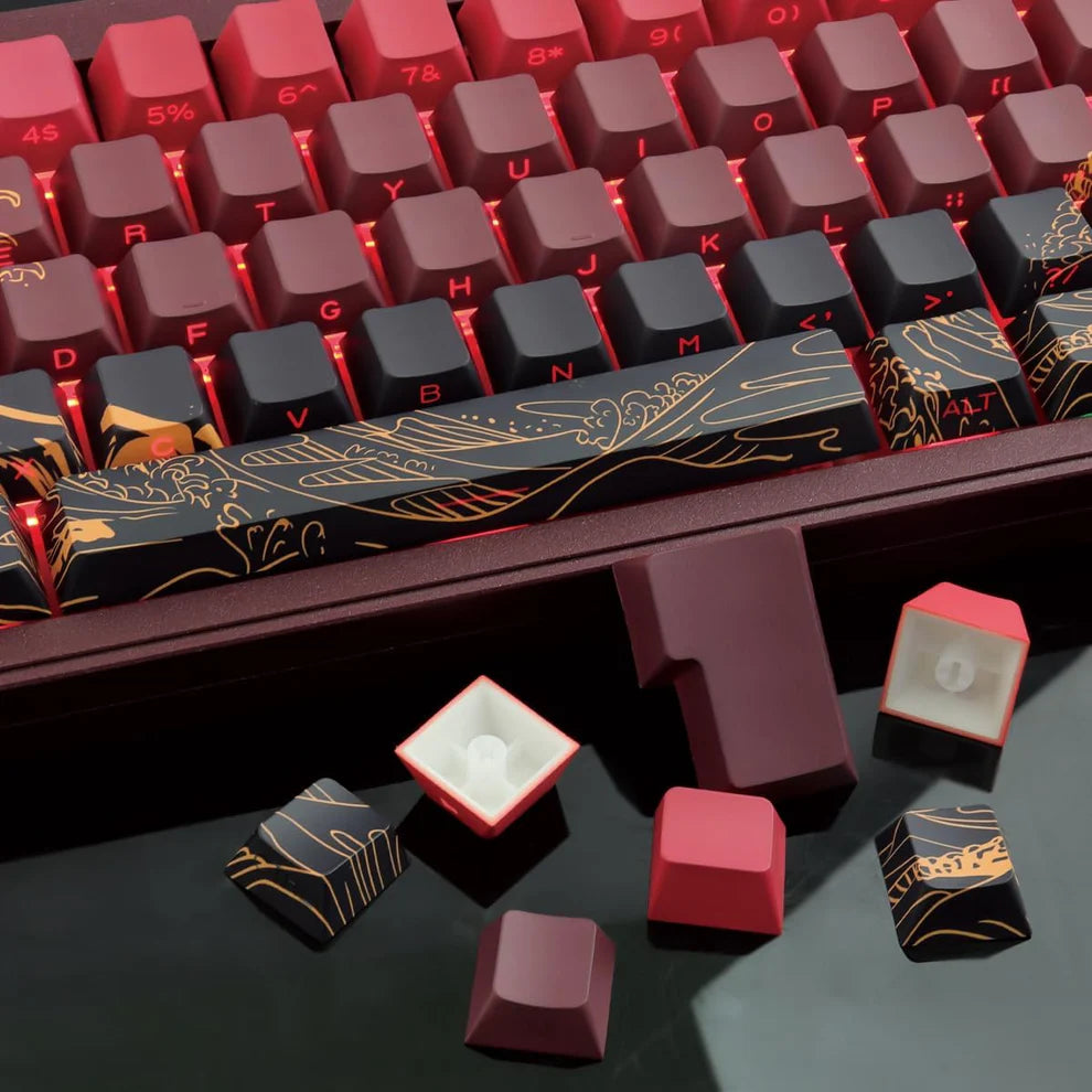 Wave Of Kanagawa Keycap Set - Red