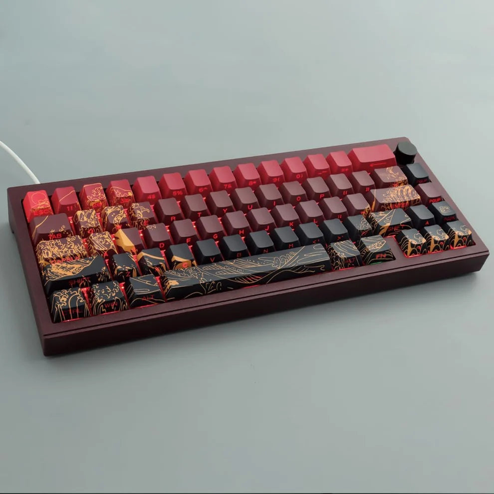 Wave Of Kanagawa Keycap Set - Red