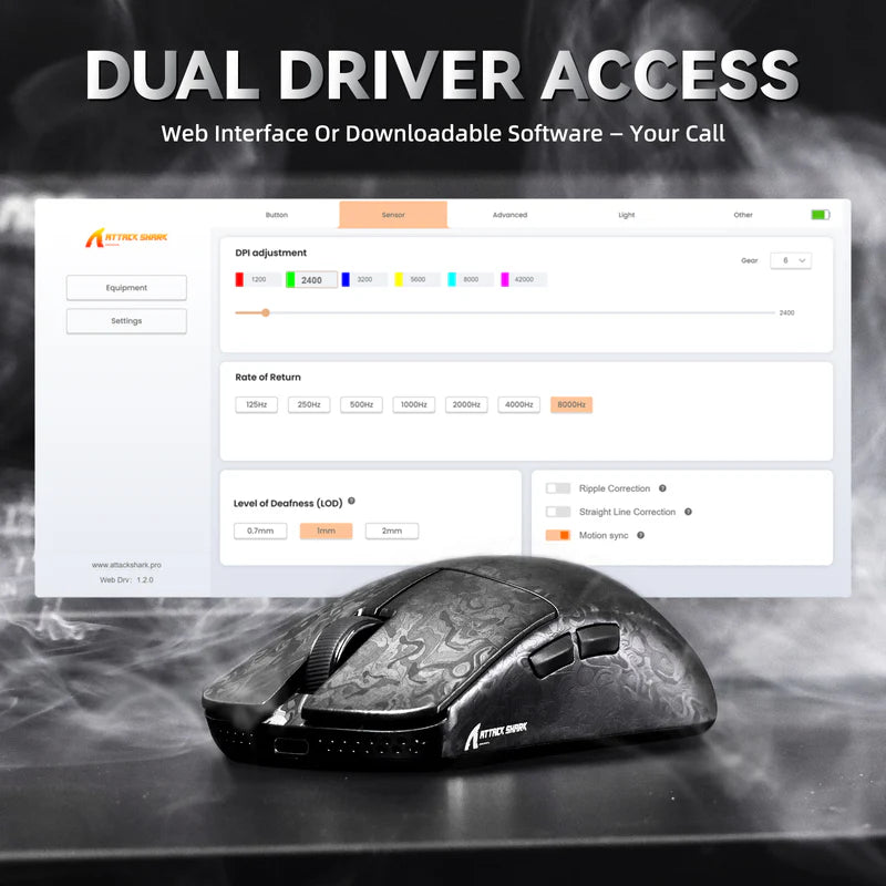 Attack Shark R11 Ultra Paw3950 8000Hz Wireless product feature