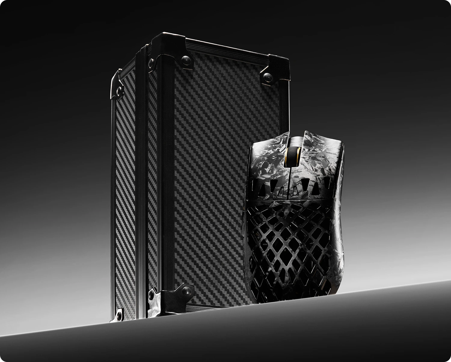 Carbon Fiber-Textured Armory Case