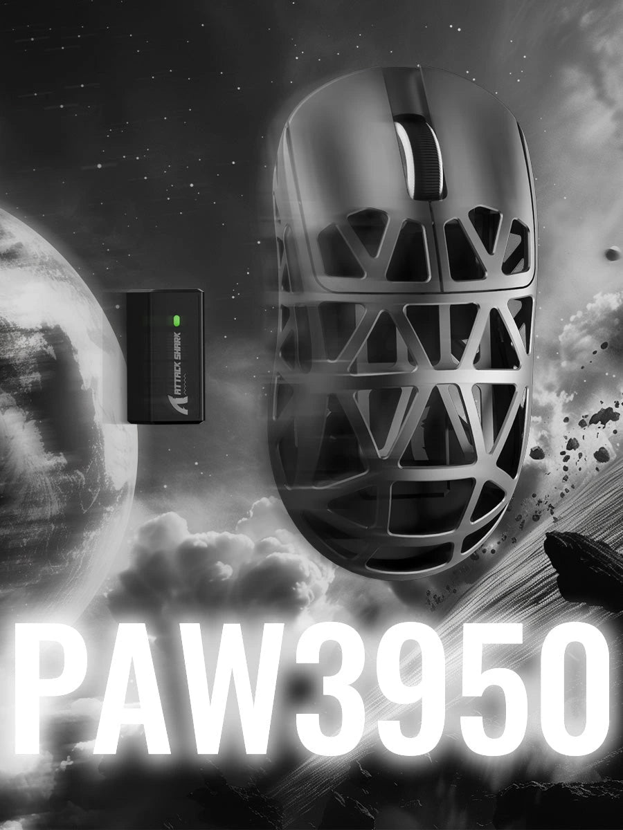 ATTACK SHARK R2 Magnesium Alloy PAW3950 Gaming Mouse 8K (Not Include the Charging Dock)