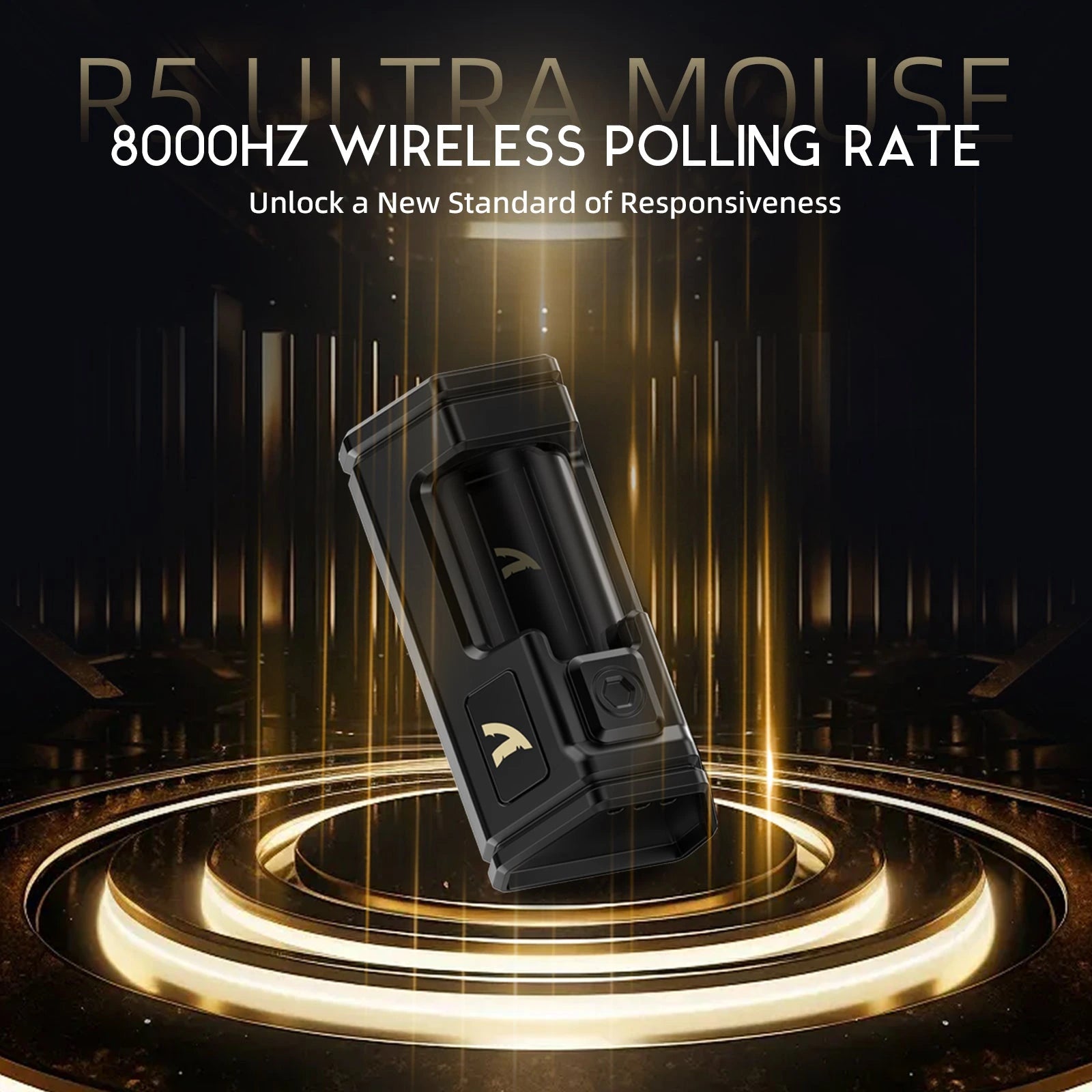 ATTACK SHARK R5 Ultra Wireless Gaming Mouse, 8000Hz Polling Rate. Unlock new responsiveness